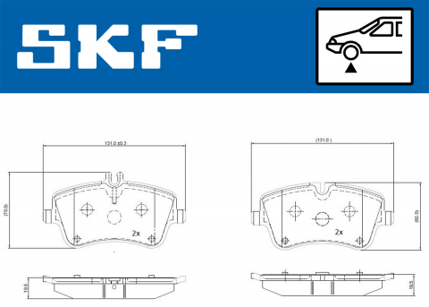 Set placute frana fata SKF VKBP80081 [4]