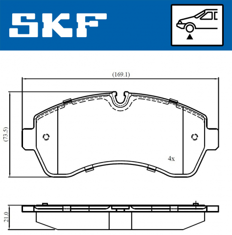 Set placute frana fata SKF VKBP80115 [5]