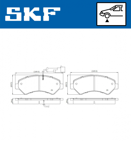 Set placute frana fata SKF VKBP80137E [1]