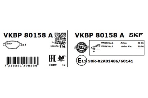 Set placute frana fata SKF VKBP80158A [2]