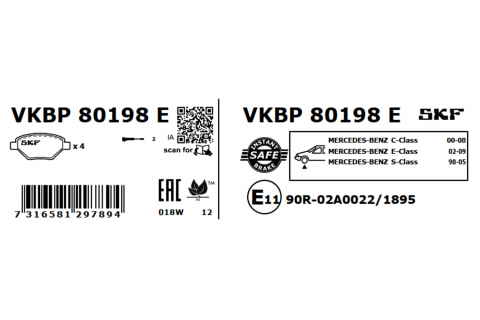 Set placute frana fata SKF VKBP80198E [2]