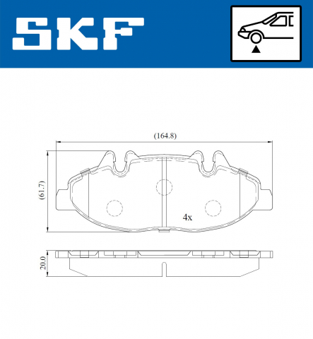 Set placute frana fata SKF VKBP80206E [1]