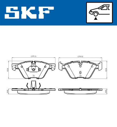 Set placute frana fata SKF VKBP80246 [2]