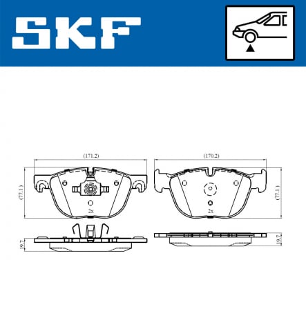 Set placute frana fata SKF VKBP80249 [5]