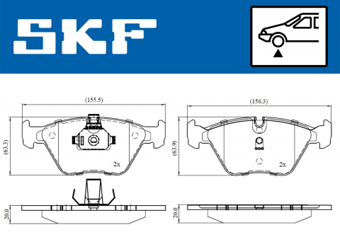 Set placute frana fata SKF VKBP80311 [2]