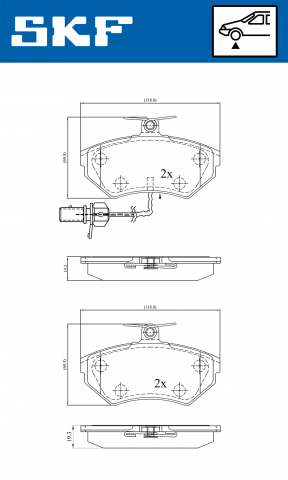 Set placute frana fata SKF VKBP80547E [2]