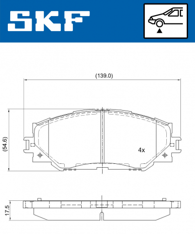 Set placute frana fata SKF VKBP80579 [2]