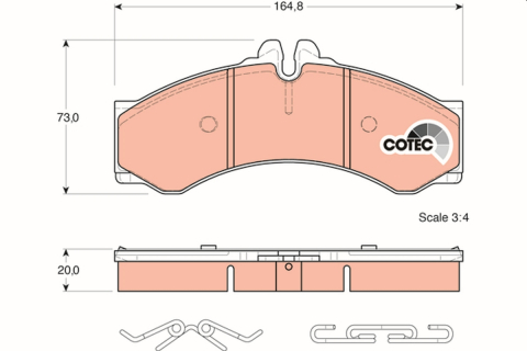 Set placute frana fata TRW GDB1288 [1]
