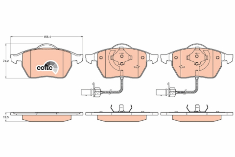 Set placute frana fata TRW GDB1307 [3]