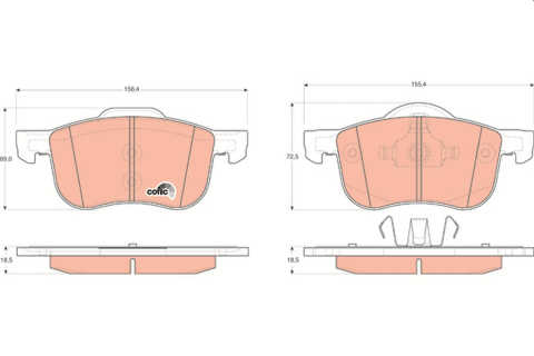 Set placute frana fata TRW GDB1388 [1]
