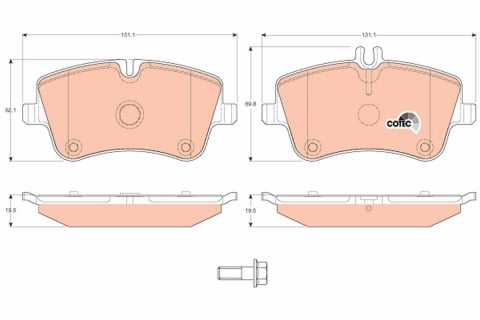 Set placute frana fata TRW GDB1413 [3]