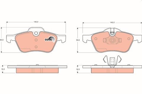 Set placute frana fata TRW GDB1476 [1]