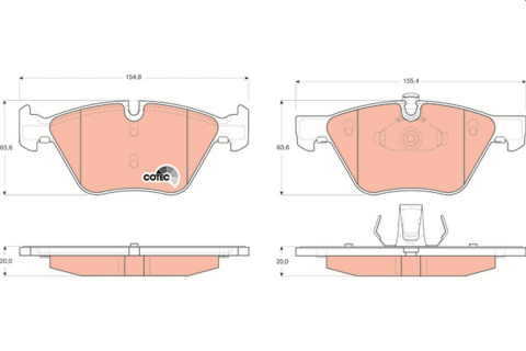 Set placute frana fata TRW GDB1559 [3]