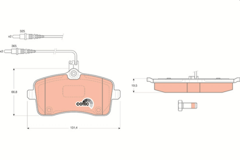 Set placute frana fata TRW GDB1594 [1]