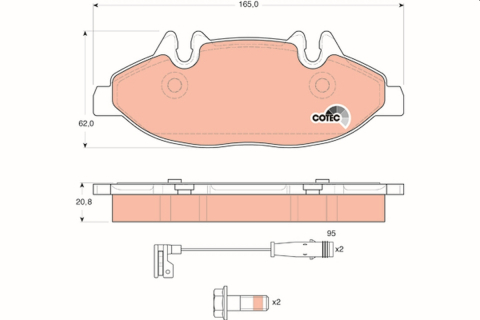Set placute frana fata TRW GDB1600 [1]
