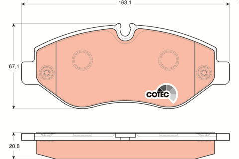 Set placute frana fata TRW GDB1698 [2]