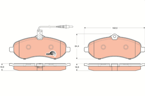 Set placute frana fata TRW GDB1719 [1]