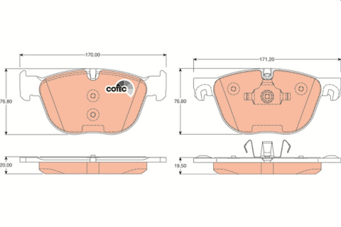 Set placute frana fata TRW GDB1726 [3]