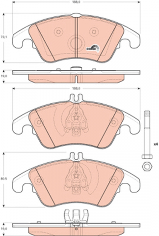 Set placute frana fata TRW GDB1737 [1]