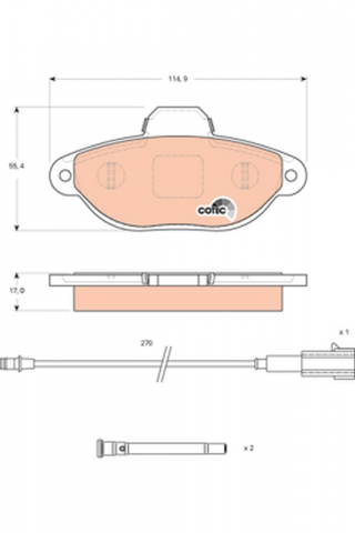 Set placute frana fata TRW GDB1745 [1]