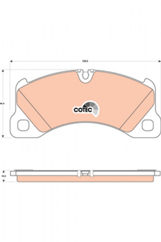 Placute frana - Set placute frana fata TRW GDB1774
