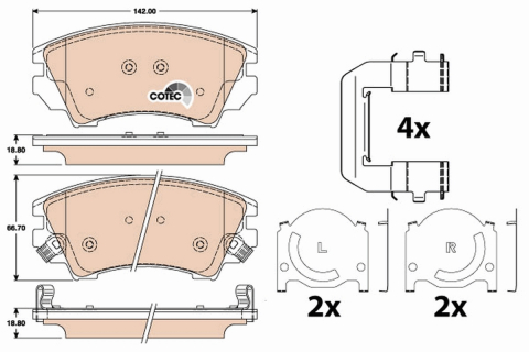 Set placute frana fata TRW GDB1783 [3]