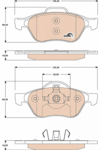 Set placute frana fata TRW GDB1787 [1]