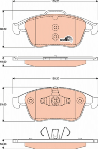 Set placute frana fata TRW GDB1790 [1]