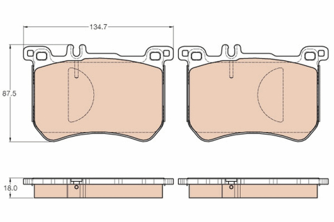 Set placute frana fata TRW GDB2013 [1]