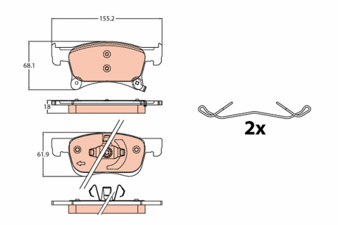 Set placute frana fata TRW GDB2091 [1]
