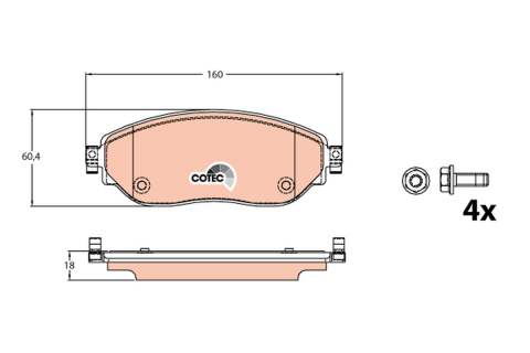Set placute frana fata TRW GDB2096 [4]