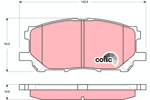 Set placute frana fata TRW GDB3338 [1]