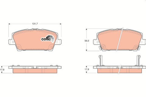Set placute frana fata TRW GDB3407 [1]