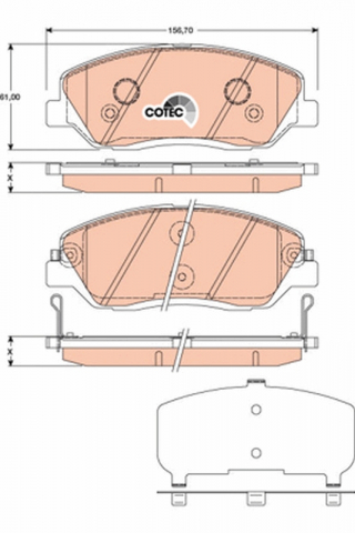 Set placute frana fata TRW GDB3418 [1]