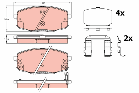 Set placute frana fata TRW GDB3450 [1]