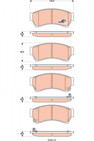 Set placute frana fata TRW GDB3501 [1]