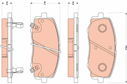 Set placute frana fata TRW GDB3510 [1]