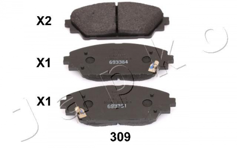 Set placute frana JAPKO 50309 [1]