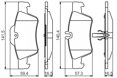 Set placute frana spate BOSCH 0986495248 [6]