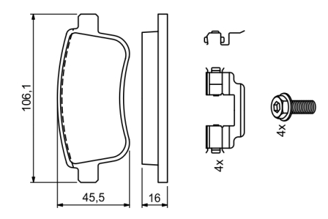 Piese auto - Set placute frana spate BOSCH 0986494735