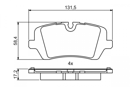 Set placute frana spate BOSCH 0986494810 [1]