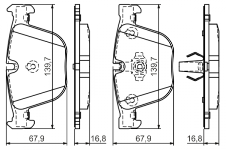 Set placute frana spate BOSCH 0986494294 [2]
