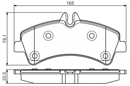 Set placute frana spate BOSCH 0986495099 [4]