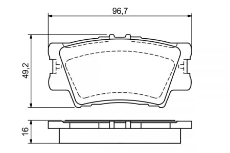 Set placute frana spate BOSCH 0986494154 [1]