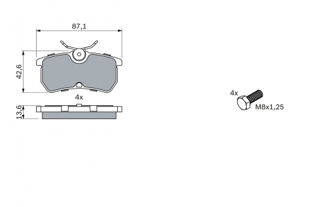 Set placute frana spate BOSCH 0986494011 [1]