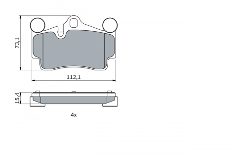 Set placute frana spate BOSCH 0986424741 [1]