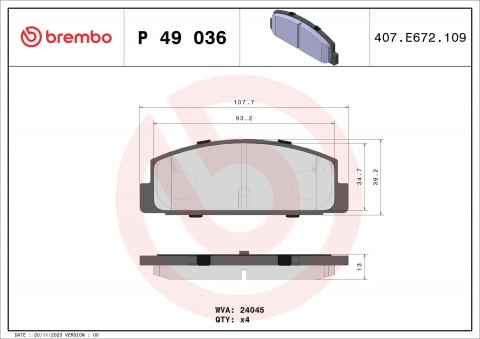 Placute frana BREMBO P49036 [1]