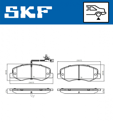 Set placute frana spate SKF VKBP90164E [2]