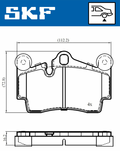 Placute frana - Set placute frana spate SKF VKBP90378