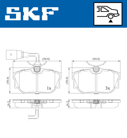 Set placute frana spate SKF VKBP90493E [1]
